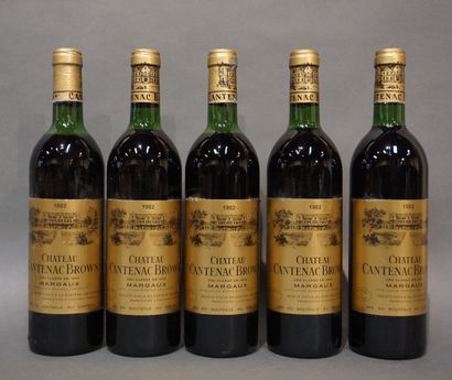 5 bouteilles CH. CANTENAC-BROWN, 3° cru Margaux...
