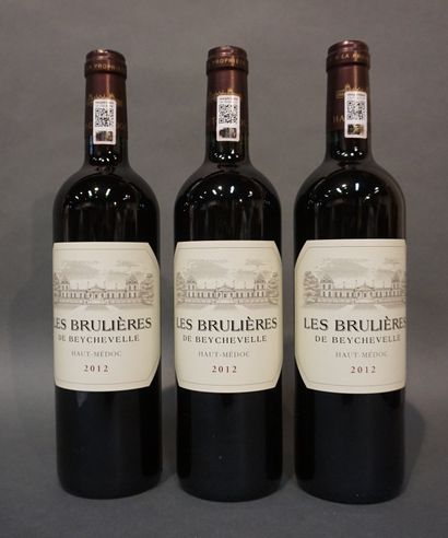 3 bouteilles LES BRÛLIÈRES DE BEYCHEVELLE,...