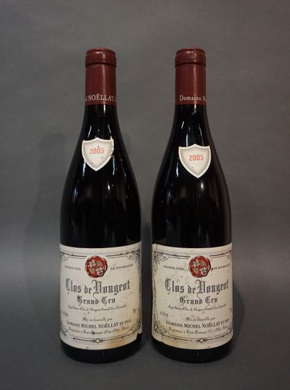  2 bouteilles CLOS DE VOUGEOT, M. Noëllat 2005 (et)