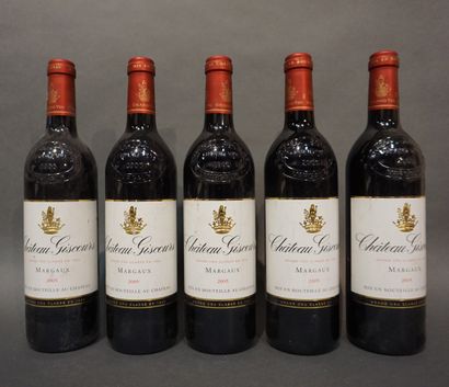 null 5 bouteilles CH. GISCOURS, 3° cru Margaux 2005 (etlt)