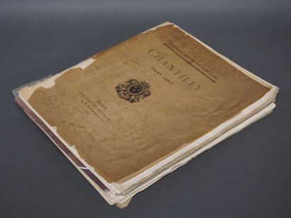 CHANTILLY Un volume: "Chantilly 1485-1897". Editions Hachette, 1902 (mauvais éta...