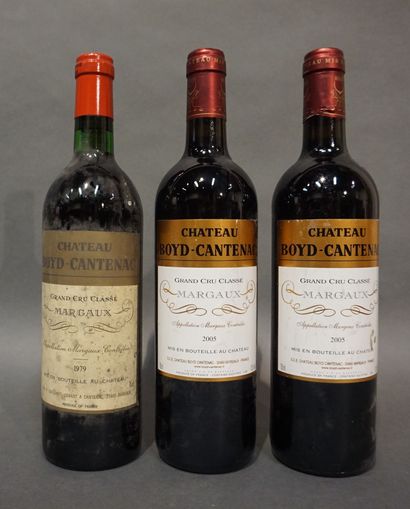 3 bouteilles CH. BOYD-CANTENAC, 3° cru Margaux...
