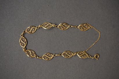 Bracelet Bracelet en or à neuf motifs ajourés (7,1grs)