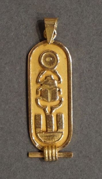 Pendentif Pendentif en or en forme de cartouche egyptien (3,5grs)