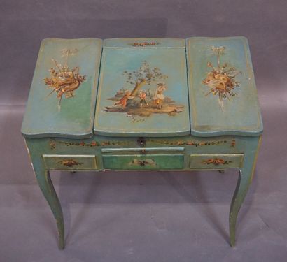 Vernis Martin Dressing table with painted decoration, in the manner of Martin varnish,...