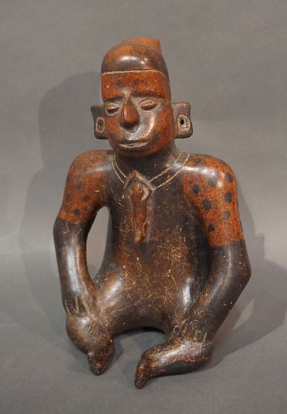 COLIMA Mexique Statuette en terre cuite: "Chaman". Culture Colima. Mexique occidental....