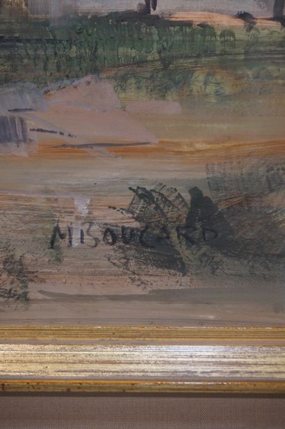 Maurice BOUCARD (1922) "Paysage provençal", gouache, sbd. 50x68 cm