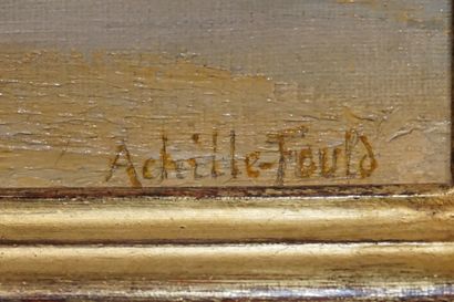Achille FOULD (1868-?) "Rivage", huile sur toile, sbd. 27x35 cm