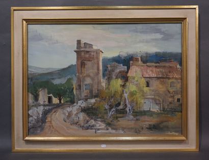 Maurice BOUCARD (1922) "Provencal landscape", gouache, sbd. 50x68 cm