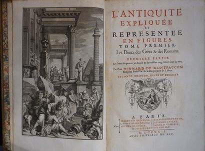 Dom Bernard de Montfaucon "L'antiquité expliquée et représentée en figures", 15 bound...