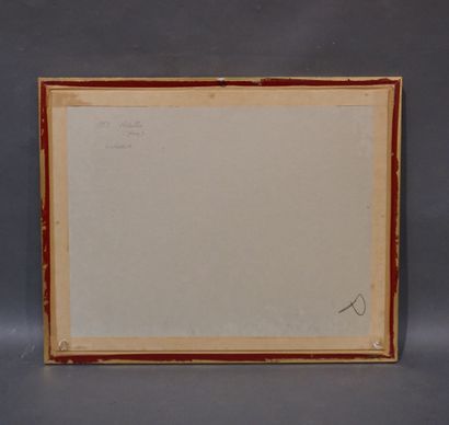 Emile WEGELIN (1875-1961) "Portail à Avallon", gouache, sbg, dated on the back 1959....