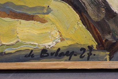 Pierre DE BELAY (1890-1947) "The Abduction of Dejanire", oil on panel, sbd, dated...