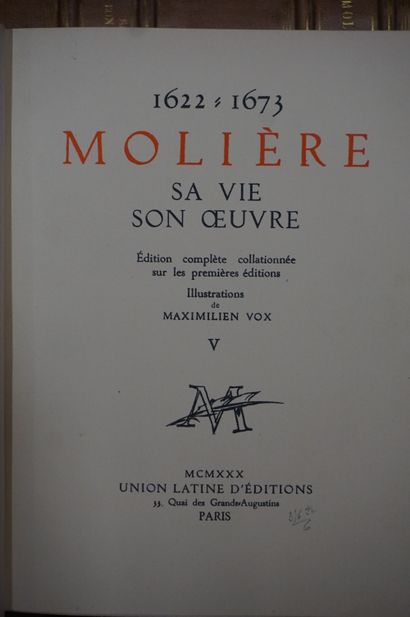 LIVRES Manette de livres reliés, Gustave Flaubert: "Œuvres complètes illustrées",...