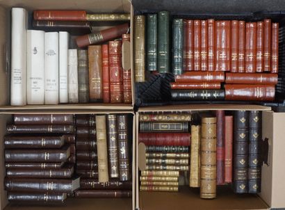 Quatre manettes de livres reliés divers XIXe...