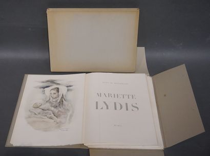 Henry de MONTHERLANT "Mariette Lydis", Paris, 1949, in-fol. en feuilles sous cart....