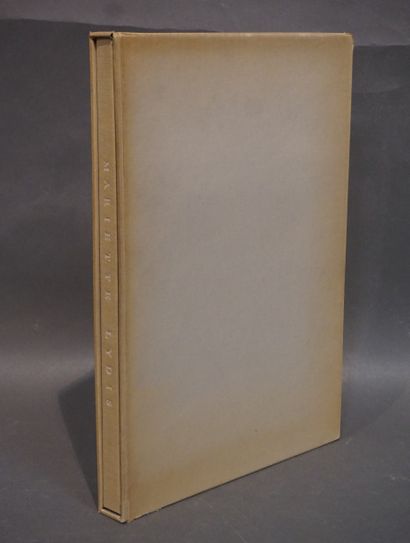 Henry de MONTHERLANT "Mariette Lydis", Paris, 1949, in-fol. en feuilles sous cart....
