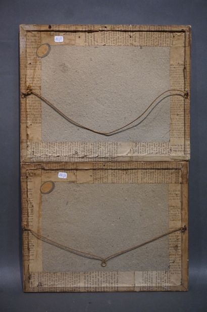 null D'après Caresme: "Bacchus", paire de gravures. 28,5x36,5 cm (avec cadre)