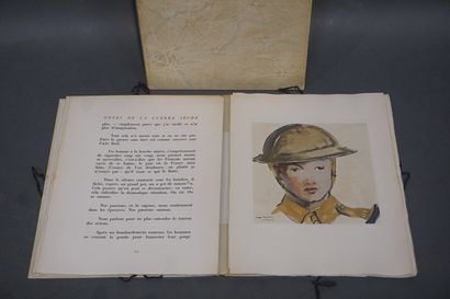 Henry de MONTHERLANT "Notes de la guerre sèche" Somme-Oise, juin 1940. Dessins gravés...