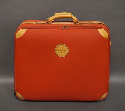 LANCEL Red Lancel suitcase. 24x55x52 cm