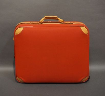 LANCEL Red Lancel suitcase. 24x55x52 cm