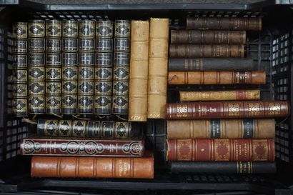 null Three sets of bound books XIXth, Lamartine: "Œuvres" 10 vols, Delavigne: "Théatre"...