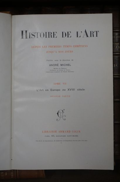 null Set of 16 volumes bound by André Michel: "History of Art".