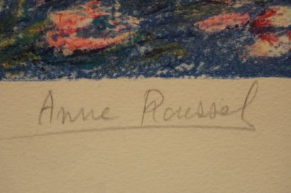 null D'après Anne Roussel: "Jardin", lithographie, H.C., sbd. 54,5x75 cm