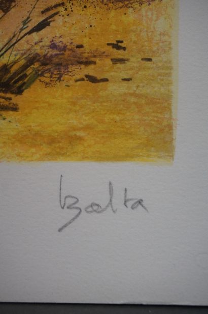 null D'après Balta: "Paysage provençal", série de trois lithographies dont EA, sbd....