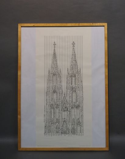 null Reproduction: "Ode de Cologne". 103x73 cm