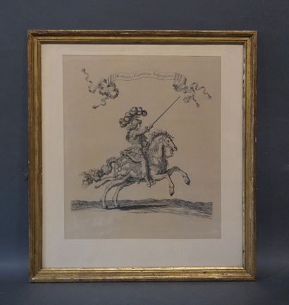 null Engraving: "Cavalier, Romanus Castrorum Subproefectus". 32x27 cm