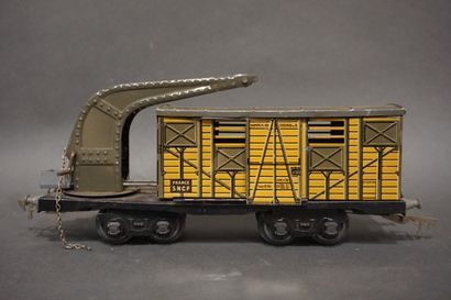 Jep Train miniature, locomotive (8x22x7 cm), huit wagons (Pullman, postes, bestiaux,...