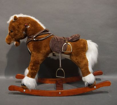 null Rocking horse Bear story (small wear). 67x90x35 cm