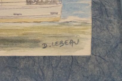 Daniele LEBEAU "Seaside", watercolor, sbd. 16,5x22,5 cm