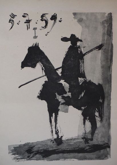 null Two reproductions: "Don Quixote", one of aorès Picasso. 44,5x33 cm and 45,5x34,5...