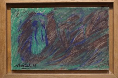 Edgar STOËBEL (1909-2001) "Abstract landscape", mixed technique, sbg, dated 1967....