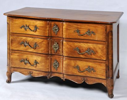 null Commode arbalète en bois naturel, 
ép. L. XV, 83 x 127 x 65 cm