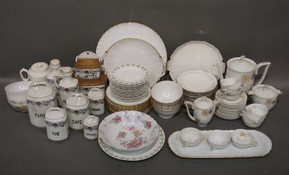 null Handle of porcelain and earthenware, plates, dishes, bowls, tea service in Limoges...