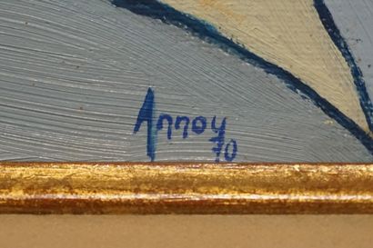 ARROY "Voilier", huile sur toile, sbd, daté 70. 22x16,5 cm