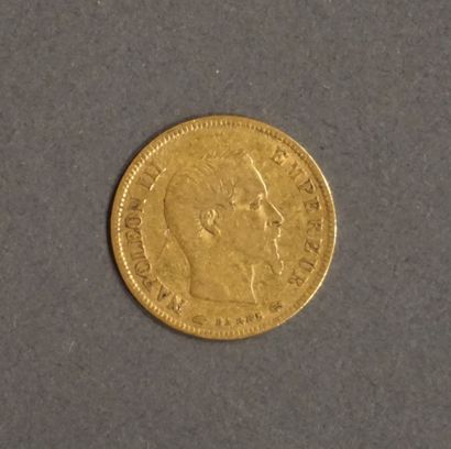 Une pièce de dix francs en or (3 grs)