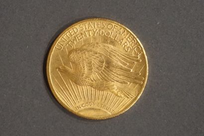 Une pièce de vingt dollars US en or de 1924...