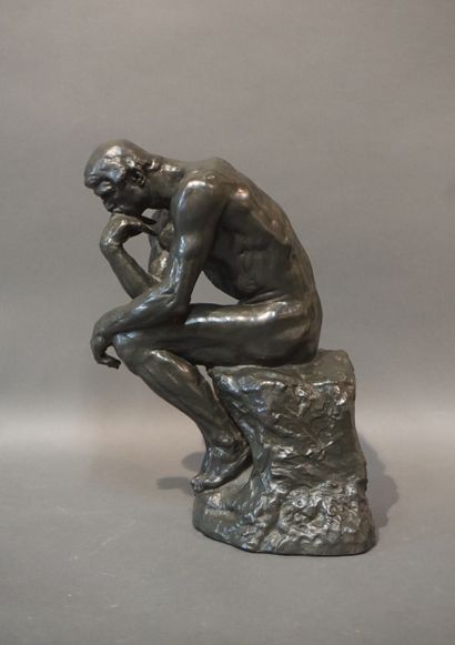 null Large resin reproduction from the Musée Rodin: "The Thinker", after Rodin. 38...