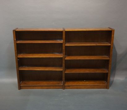 null Corridor shelf in brown patinated wood and plywood (wear, parts to be refixed)....