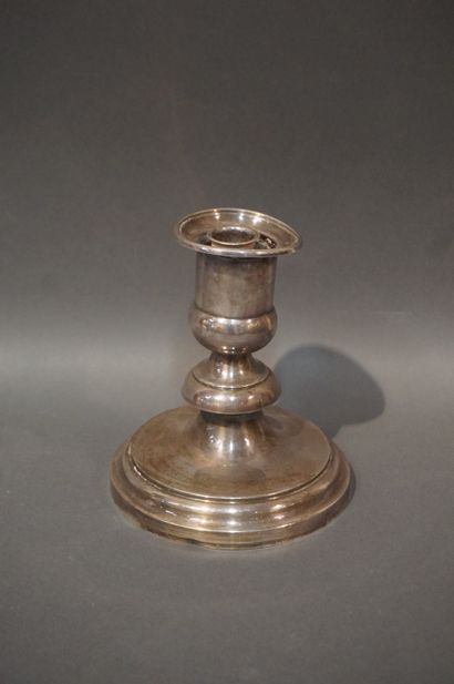 Christofle Large silver-plated candlestick. 16 cm