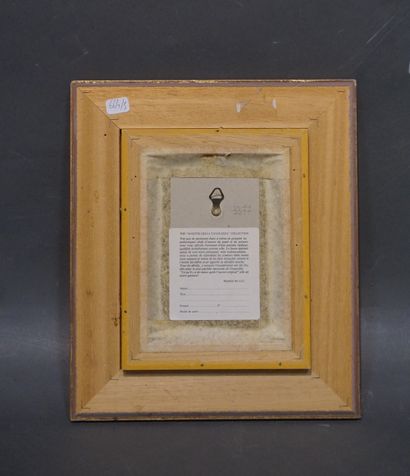 null After C. Monty: "Ruelle animée", reproduction. 12.5x9 cm