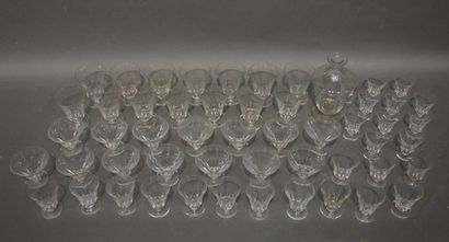 Crystal glass set consisting of 54 pieces:...