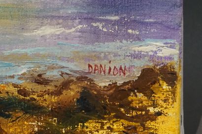 DANION (XXe) "Avant l'orage", huile sur toile, sbd. 46x38 cm