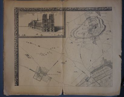 null Volume: "Grand plan de Paris" par Jouvin de Rochefort. Réédition de 1908 (usures,...