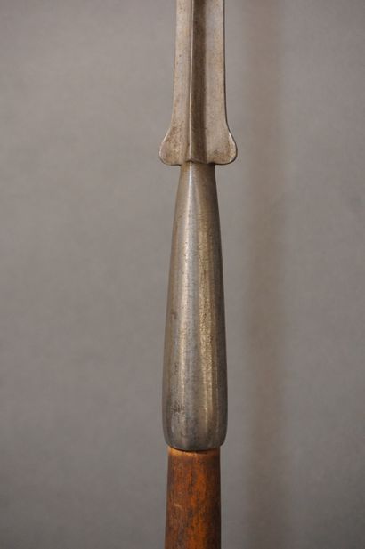 null Javelot en métal à poignée en bois. 192 cm