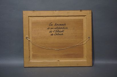 Paul-Louis SPINDLER (1906-1980) Marquetry panel: "Colmar, la petite Venise", sbd...