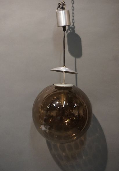 null Hanging ball in bubble and smoked glass (damaged globe). 65 cm